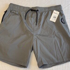 NEW! SOUTHPOLE Gray XL Authentic Collection Elastic Waist Drawstring Shorts